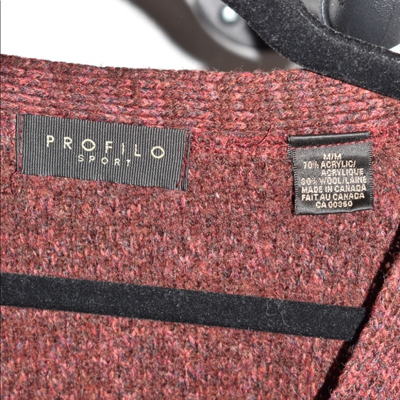 Burgundy Oversized Button Cardigan - Picture 2 of 3